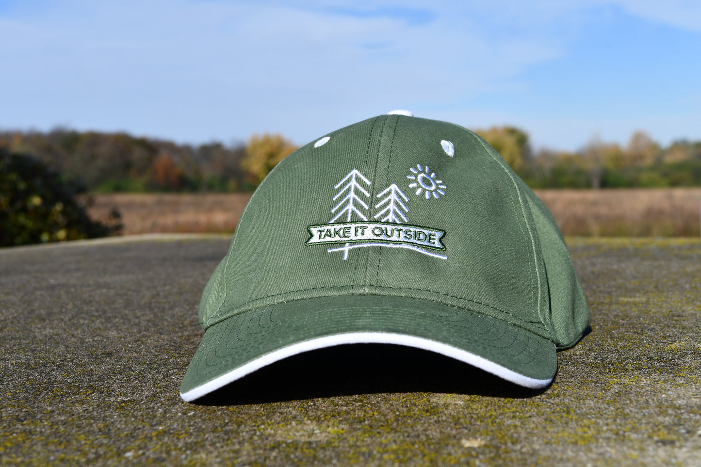 Take It Outside hat and mug combo