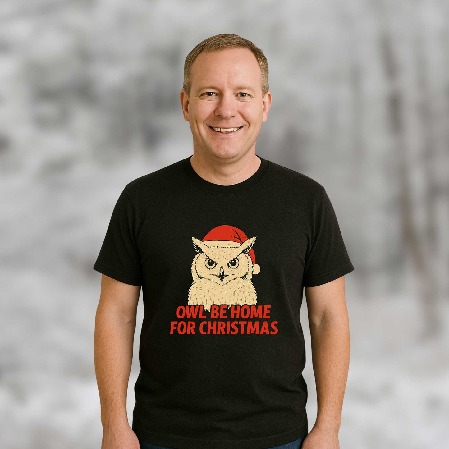 Owl be home for Christmas T-shirt