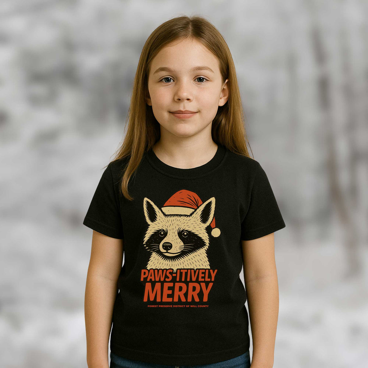 Paws-itively merry raccoon T-shirts