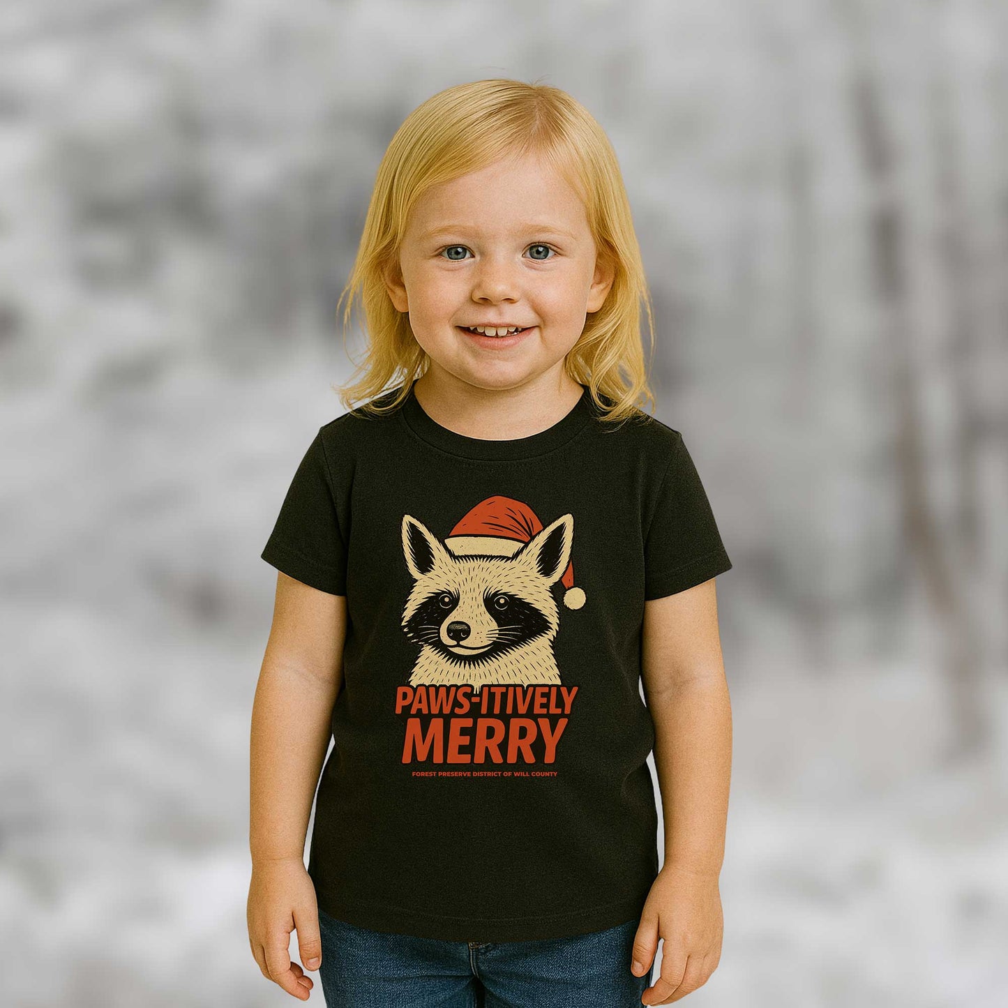 Paws-itively merry raccoon T-shirts
