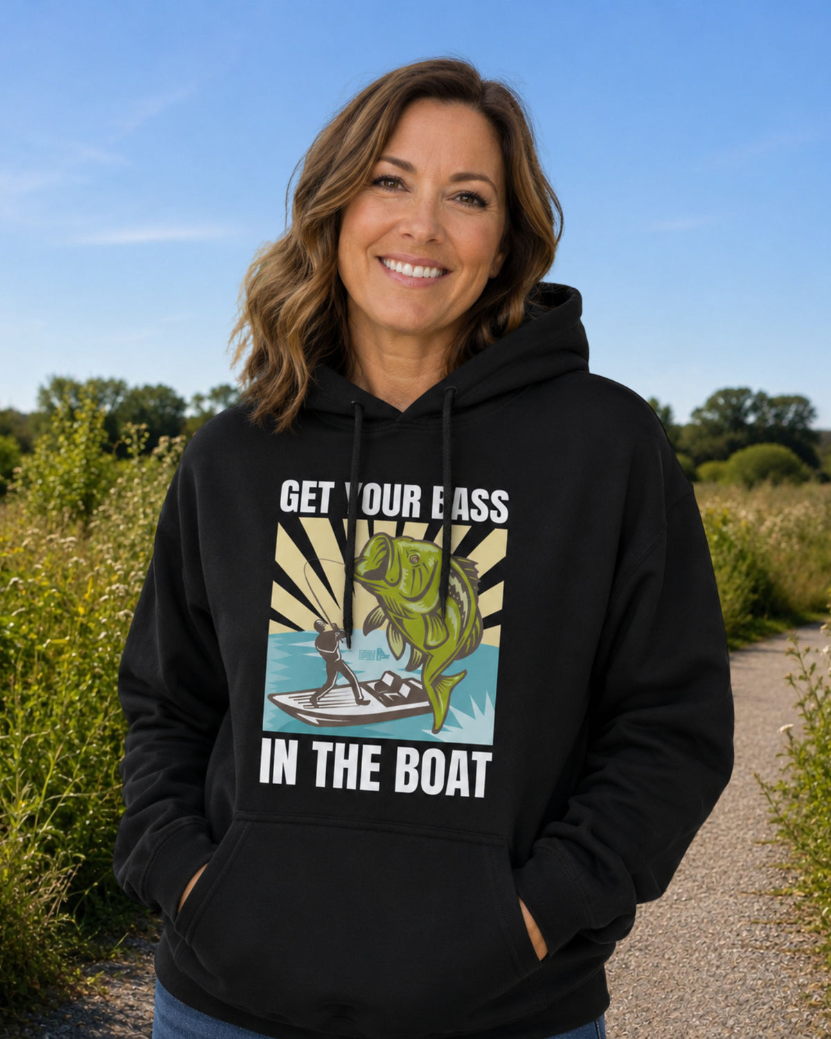 Get your bass in the boat hoodie (unisex)