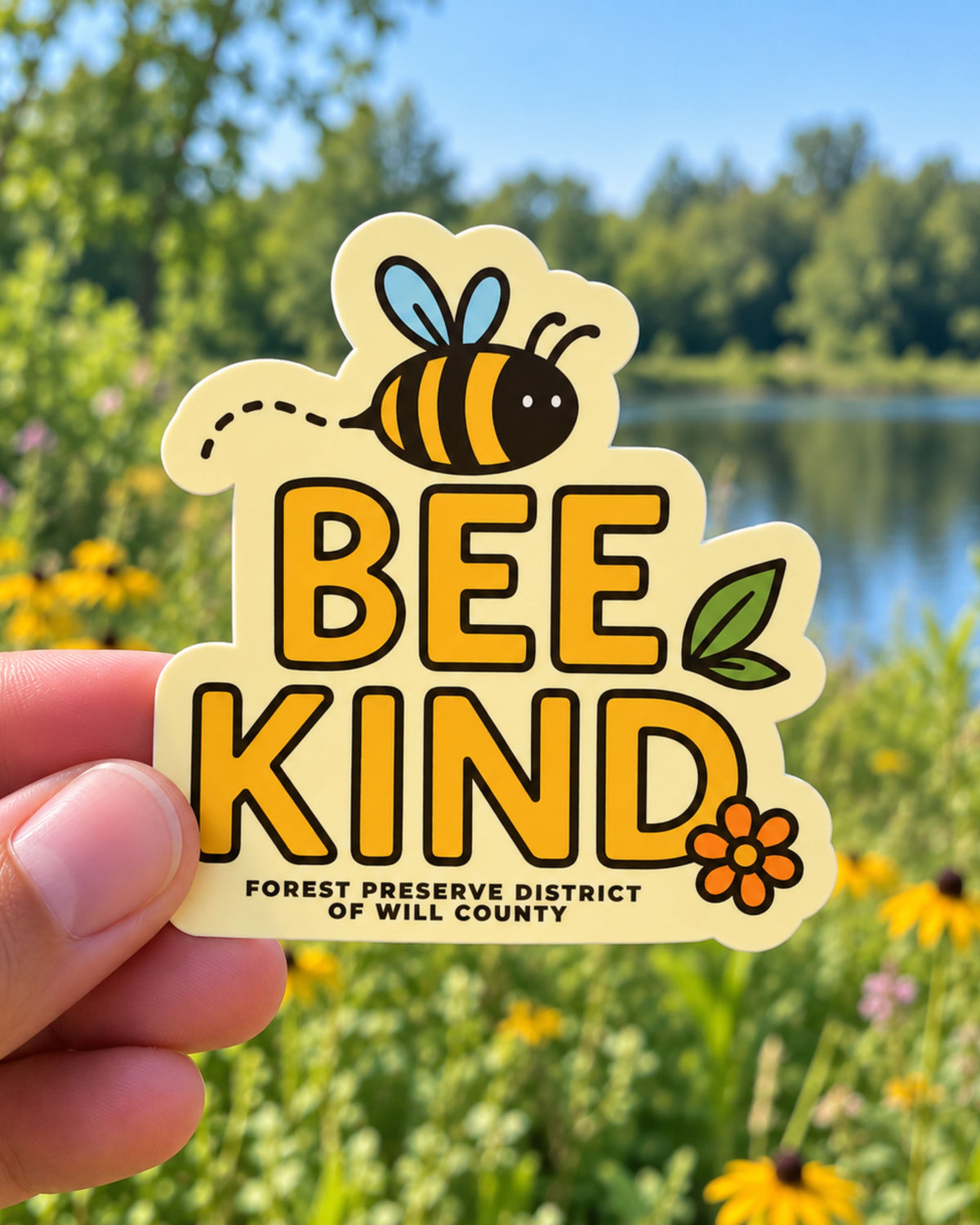 Bee Kind die-cut sticker