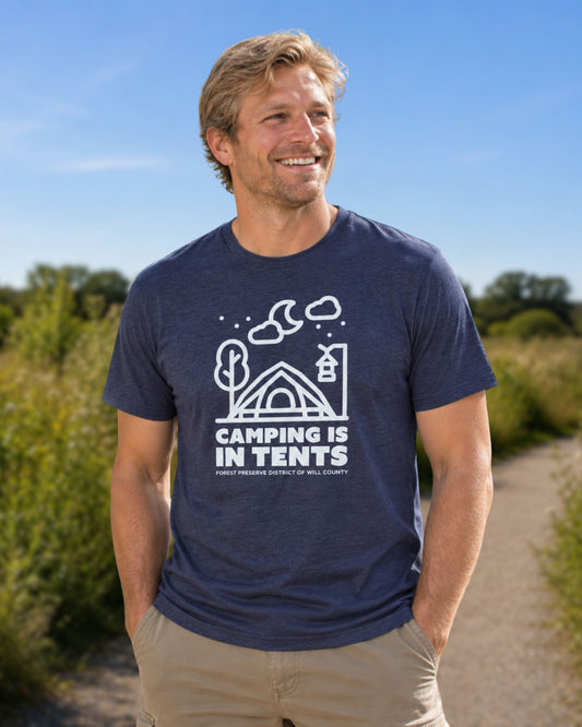 Camping is in tents T-shirt (unisex)