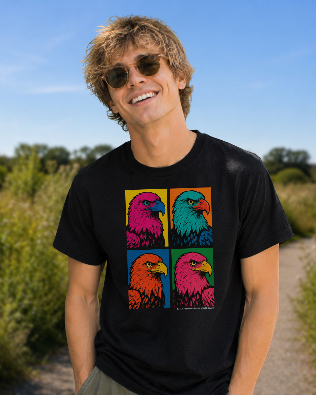 Bald eagle pop art T-shirt (unisex)