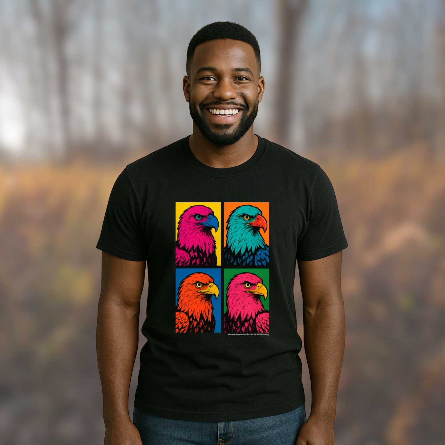 Bald eagle pop art T-shirt (unisex)