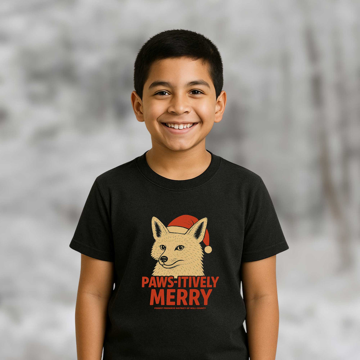 Paws-itively merry fox holiday T-shirt