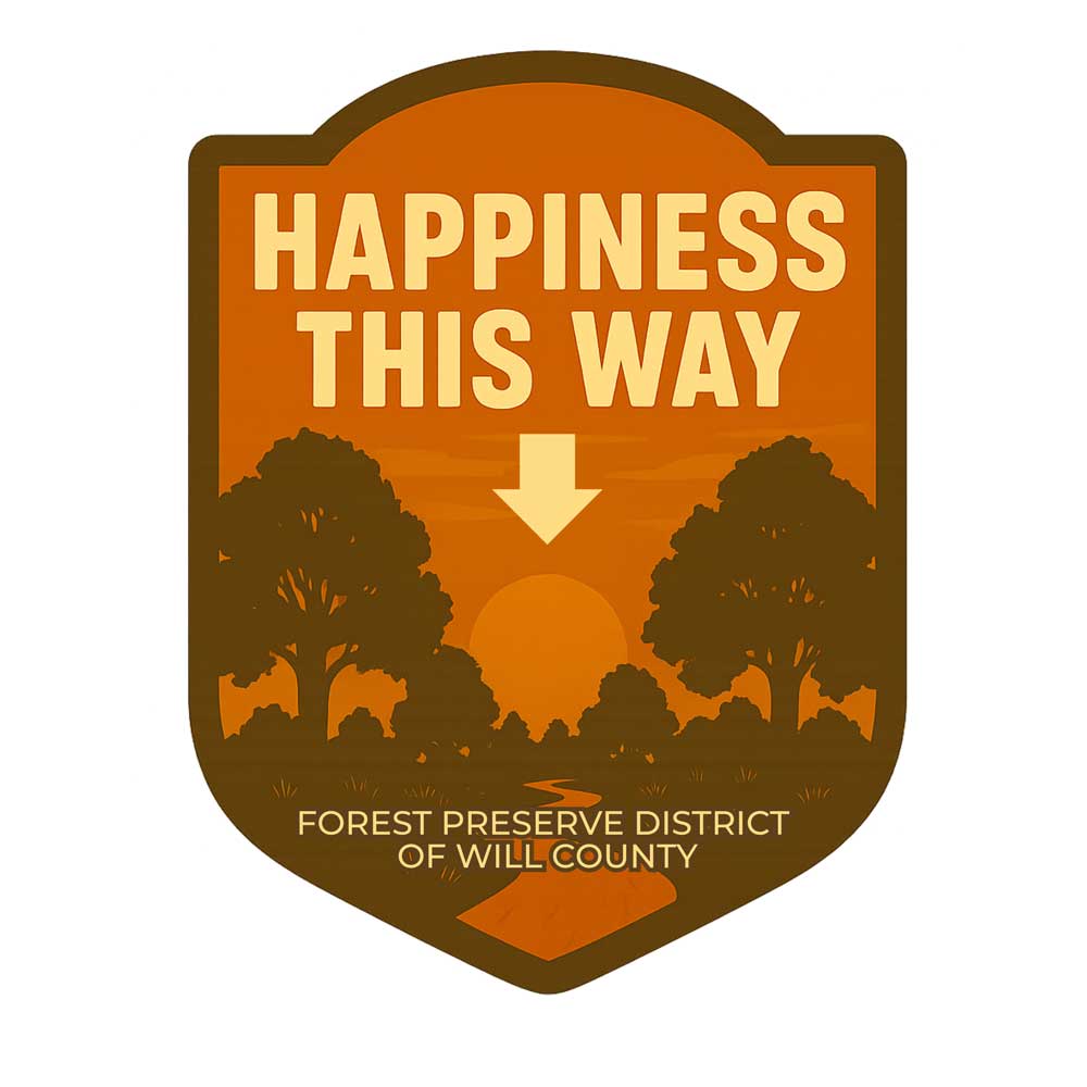 Happiness This Way die-cut sticker