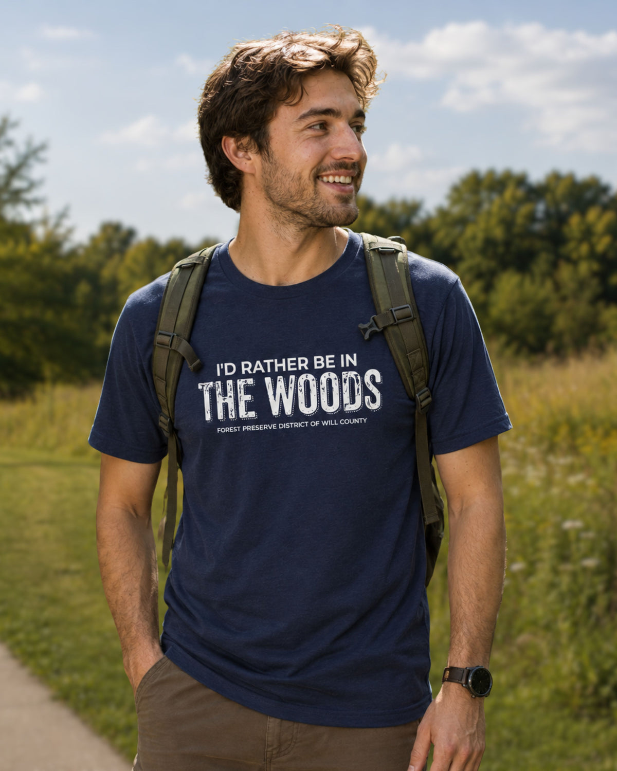 I'd rather be in the woods T-shirt (unisex)