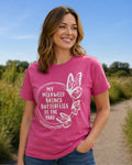 My milkweed brings butterflies to the yard T-shirt (unisex)