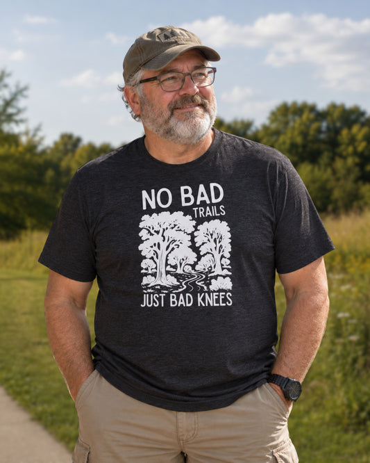 No bad trails, just bad knees T-shirt (unisex)