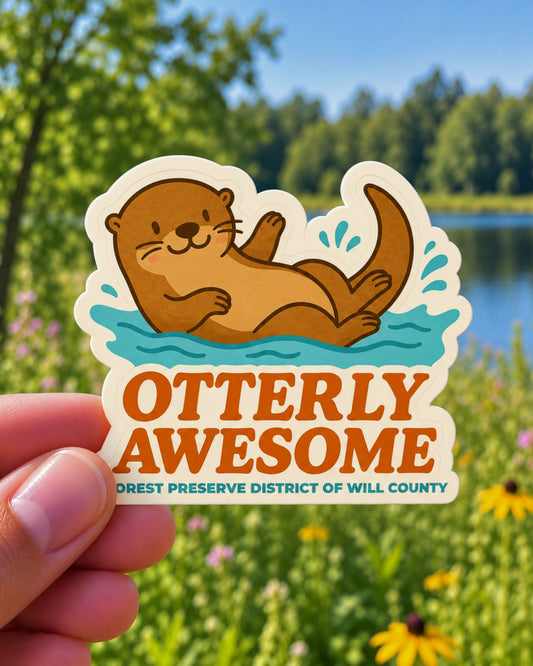 Otterly Awesome die-cut sticker