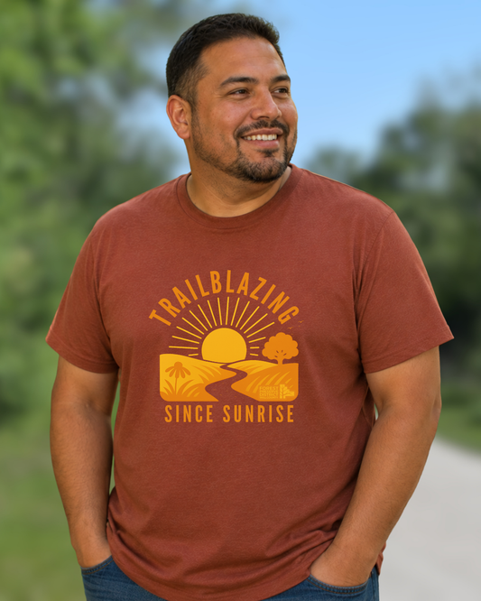 Trailblazing since sunrise T-shirt (unisex)