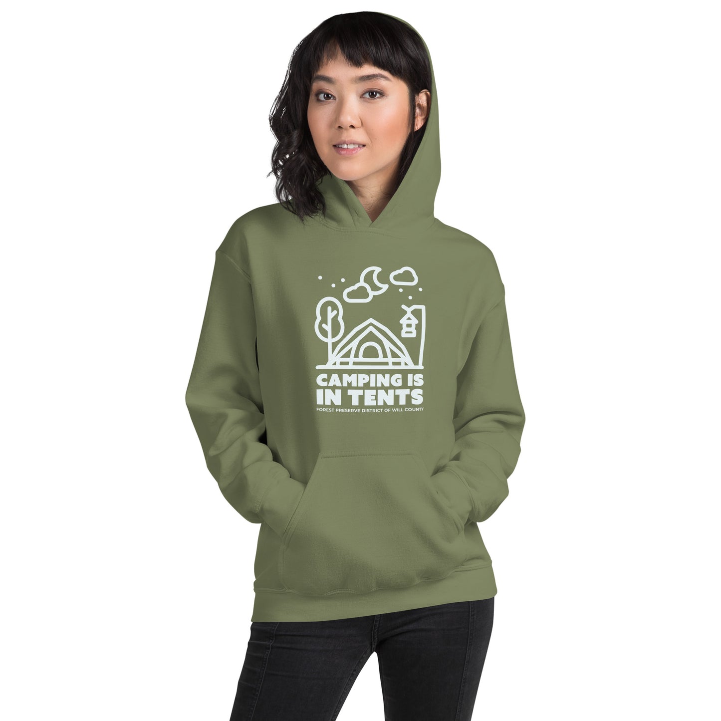 Camping is in tents hoodie (unisex)