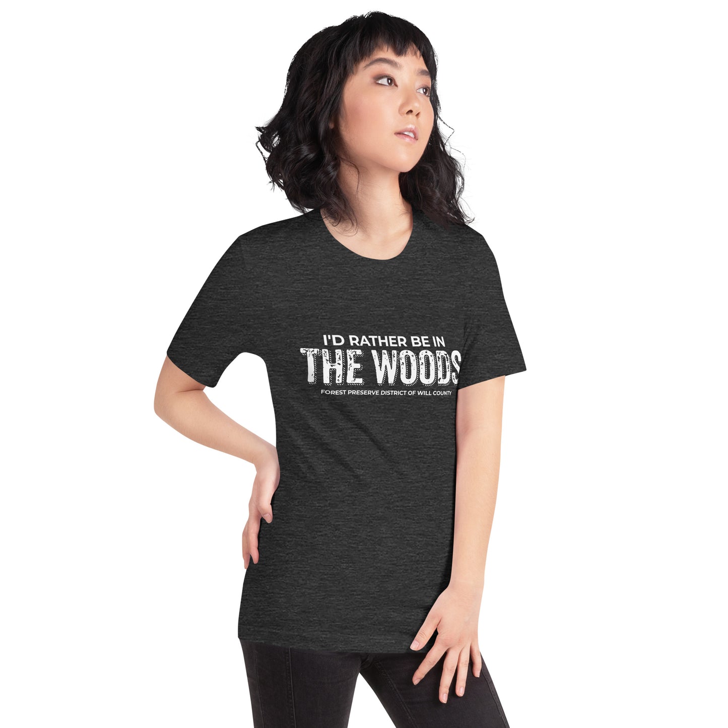 I'd rather be in the woods T-shirt (unisex)